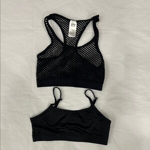 balera Black Mesh Racerback & Seamless Bralette Set